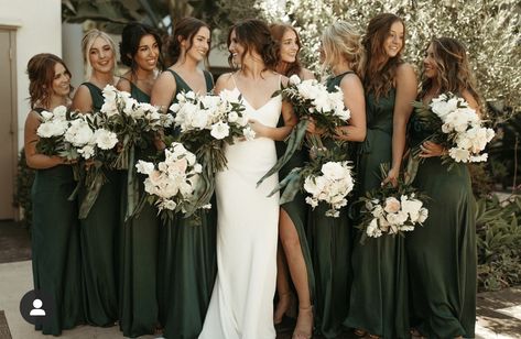 Green Bridesmaid, Jenny Yoo, Bridesmaid Style, Satin Bridesmaid Dresses, Luxury Wedding Dress, Wedding Mood, Ranch Wedding, Wedding Bridesmaid Dresses, Dress Code