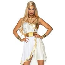 Grecian Goddess Costume, Pleated Flare Skirt, Grecian Goddess, Goddess Costume, Drape Sleeves, The Nile, Leg Avenue, Flare Mini Dress, Costume Shop