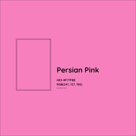 About Persian Pink - Color codes, similar colors and paints Persian Pink Color, Pink Hex Codes Colour Palettes, Pink Hex Codes, Analogous Color Scheme, Rgb Color Codes, Hexadecimal Color, Rgb Color Wheel, Monochromatic Color Palette, Opposite Colors