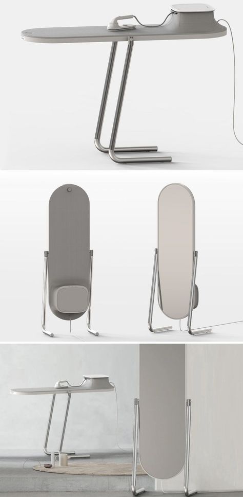 Mirror Ironing Board, Unique Ironing Board, Portable Ironing Board Diy, Stylish Ironing Board, Folding Iron Stand With Wall, Portable Ironing Board, Ironing Board Storage, Folding Ironing Boards, Ironing Board Hooks & Racks