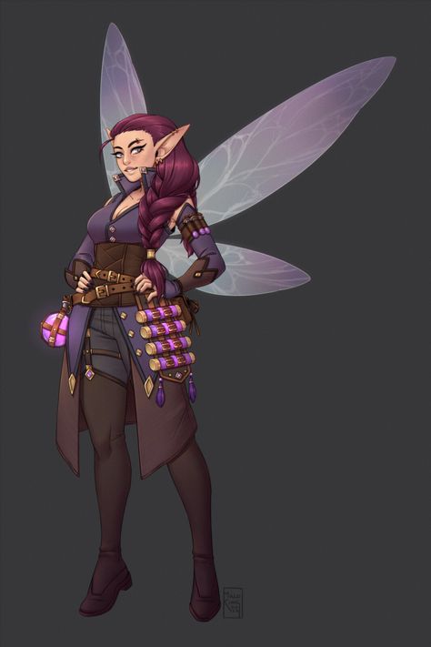 Fairy Wizard Dnd, Female Fairy Character Design, Fairy Dnd Character Art, Fey Character Design, Fey Dnd, Dnd World, Fairy Character Design, Dnd Fairy, Pathfinder Rpg Characters