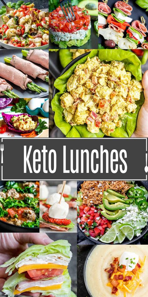 Keto lunch ideas that are easy to make, you can to work or school you, can be eaten cold, and can be made ahead of time so you can grab it and go on busy days. Just a little effort with meal prep and these keto lunch ideas will save you lots of time! Low Carb Dinner Easy, Easy Easter Brunch Recipes, Sausage And Kale Soup, Keto Lunches, Easy Shredded Chicken, Delicious Low Carb Recipes, Creamy Chicken Soup, Keto Lunch Ideas, Cold Lunches