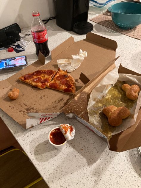 college food. college aesthetic. take out College Life Aesthetic Food, Dominoes Pizza Aesthetic, Take Out Aesthetic, Dominoes Pizza, Food College, Dorm Food, College Food, Dominos Pizza, College Meals