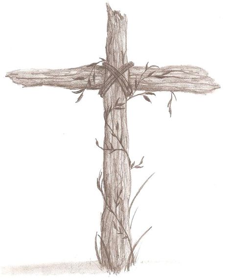 Rugged Cross Image, Wooden Cross Design, Rugged Cross Drawing, Old Rugged Cross Art, Drawing Of Cross, Drawings Of The Cross, Cross Sketches Pencil, Wooden Cross Drawing, Cross Art Drawing