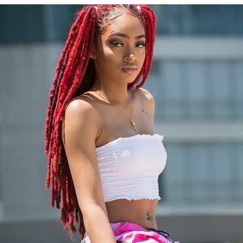 Red Dreadlocks, Beautiful Dreadlocks, Faux Locs Hairstyles, Dreads Styles, Loc Journey, Punk Hair, Dread Hairstyles, Pretty Females, Dreadlock Hairstyles