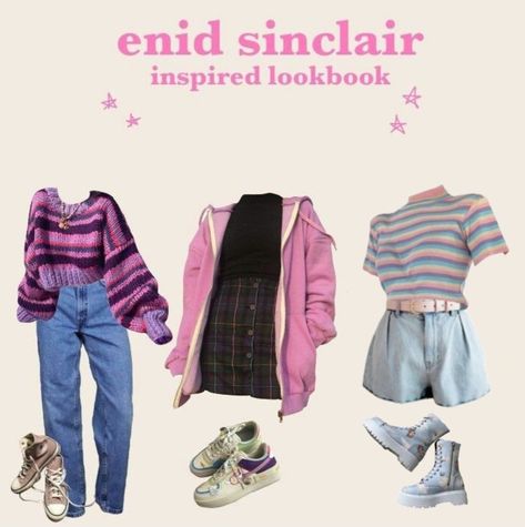 Enid Outfit Wednesday, Enid Sinclair Style, Enid Sinclair Outfits Aesthetic, Enid Sinclair Aesthetic Outfits, Enid Inspired Outfits, Enid Sinclair Outfit Inspiration, Enid Sinclair Inspired Outfits, Enid Sinclair Outfit Ideas, Enid Style