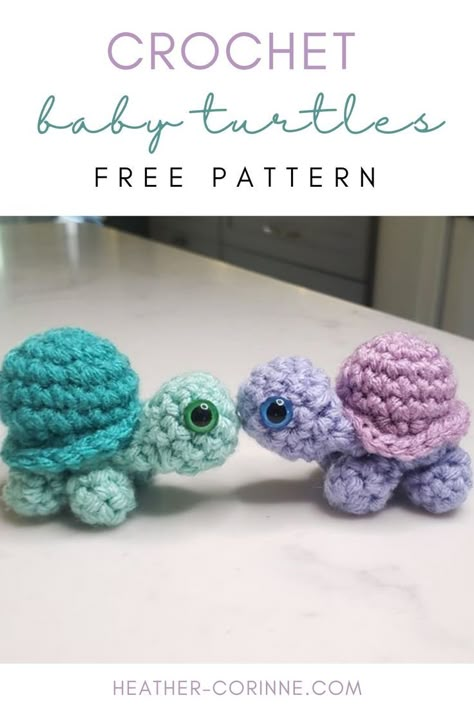 The Crochet Baby Turtle is a free pattern here on my blog. This is a beginner friendly, quick amigurumi animal. Below you'll find the free pattern and video tutorial. Crochet Turtle Pattern Free, Crochet Turtle Pattern, Octopus Crochet Pattern, Easy Crochet Animals, Crochet Keychain Pattern, Crochet Turtle, Crochet Animals Free Patterns, Turtle Pattern, Crochet Amigurumi Free Patterns