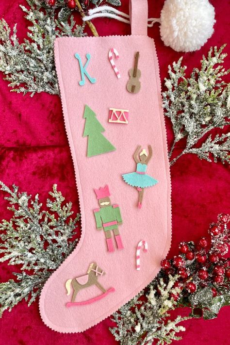 Our family created our own custom Christmas stockings that we use each year, and we want to share that tradition with you! Can be personalized toward each family member's interests (sports, hobbies, animals) or any holiday theme (winter wonderland, family traditions, religious icons). See our Etsy shop for ideas and specify any theme and we will create a special stocking for you!

Option to add an initial, felt name, or embroidered name, and each stocking comes with a handmade pom pom! Nutcracker And Ballerina, Ballet Design, Felt Decor, Ballet Designs, Custom Stocking, Christmas Stockings Diy, Felt Stocking, Handmade Stocking, Custom Christmas Gifts