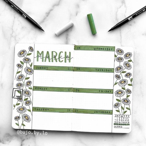 March Bujo Weekly Spread, March Bujo Spread, March Weekly Spread, March Bujo, Bujo 2025, Journal 2025, Journal March, Bullet Journal Weekly Layout, Journal Things