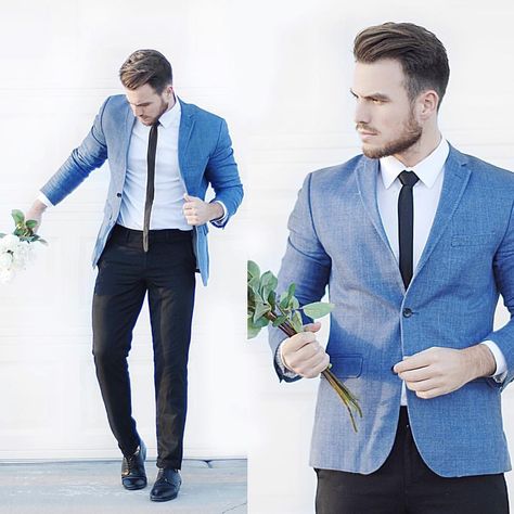 Sky Blue Blazer Outfit Men, Light Blue Suit Jacket, Blue Blazer Outfit Men, Sky Blue Blazer, Light Blue Blazers, Blue Blazer Men, Blue Blazer Outfit, Terno Slim Fit, Blue Blazers