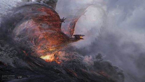 Rodan - MPC share Godzilla 2: King of the Monsters Rodan concept artwork! - Godzilla Movie News Godzilla King Of The Monsters, Godzilla 2, Fire Demon, Godzilla 2014, Godzilla Wallpaper, All Godzilla Monsters, Kaiju Art, Giant Monsters, Kaiju Monsters