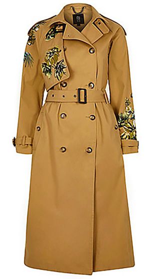 river island embroidered trench coat Le Catch, Wardrobe Systems, Balochi Dress, Deer Doe, Embroidered Coat, Cotton Outfit, Embellished Jacket, Spring Coat, Embroidered Clothes