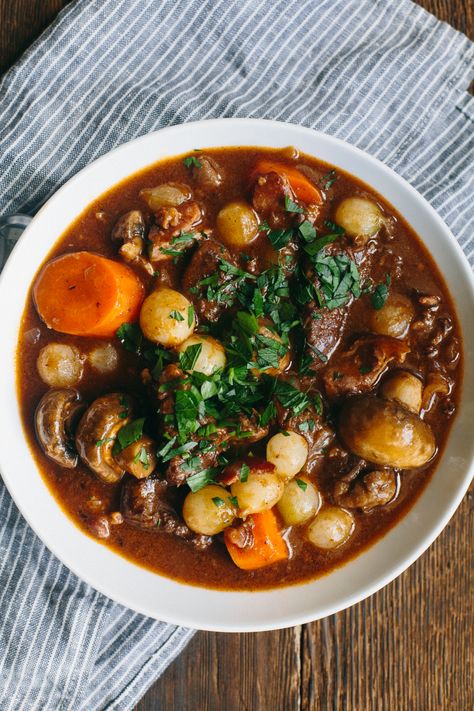 Today’s recipe is one that long-time The Domestic Man readers will recognize, a couple times over. I first tackled the dish in 2012, and again in 2013; and then in 2014, during a spurt of cre… Beef Burgundy Recipe, French Cuisine Recipes, Beef Bourguignon Recipe, Paleo Friendly Recipes, Paleo Beef, French Dishes, Primal Paleo, New Cookbooks, Tempura