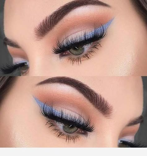 Pretty Eyeshadow Looks, Blue Eyeshadow Looks, Pretty Eyeshadow, Mekap Mata, Pastel Makeup, Drag Make-up, Eyeshadow Tips, Silicone Makeup, Blue Eyeliner