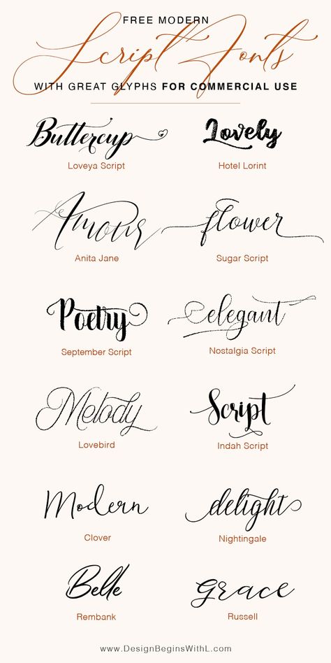 Free Script Fonts with Glyphs for Commercial Use Letras Cool, Free Fonts For Cricut, Fancy Font, Typography Typeface, Font Ideas, Idee Cricut, Font Typography, Modern Script Font, Free Script Fonts