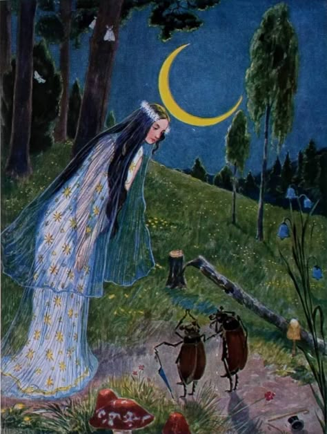 Night Forest Illustration, German Fairy Tales, Arte Yoga, Old Hag, Frank Frazetta, Fairy Tale Books, Fairytale Illustration, Antique Images, Vintage Fairies