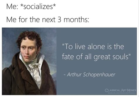 Philosophy Memes, Classical Art Memes, Literature Humor, Arthur Schopenhauer, Introvert Humor, Movies And Series, Philosophy Quotes, Art Memes, Bones Funny