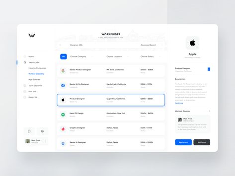 WorkFinder - Job Board Platform by Dmitriy Kharaberyush on Dribbble Web Application Design, Ui Design Dashboard, Motivation App, Graphisches Design, Platform Design, Ux Design Inspiration, Dashboard Design, Ui Design Inspiration, App Ui Design