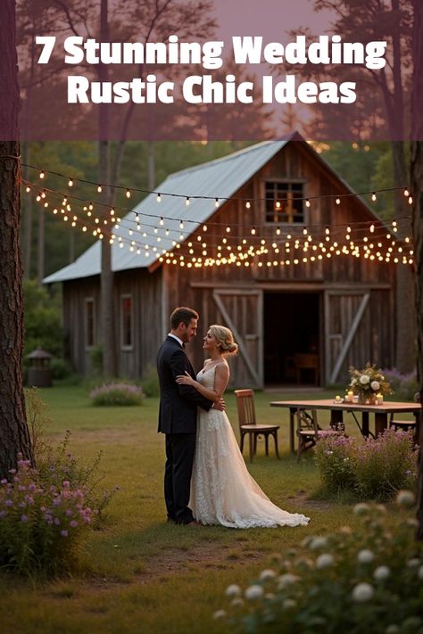 Did you know that a wedding rustic chic theme is the perfect blend of elegance and charm? Dive into the world of barn weddings, where vintage touches meet boho vibes. From mason jar centerpieces to wooden accents, explore how to create a day that's both relaxed and stylish. Ready for a Pinterest-worthy wedding day? Click to find out more about crafting your dream rustic celebration. Black Tie Farmhouse Wedding, Simple Country Wedding Reception, Lace Themed Wedding, French Outdoor Wedding, Backyard Barn Wedding, Wedding Ideas With Horses, Barn Wedding Ideas On A Budget, Wedding Ideas Rustic Vintage, Field Wedding Ideas