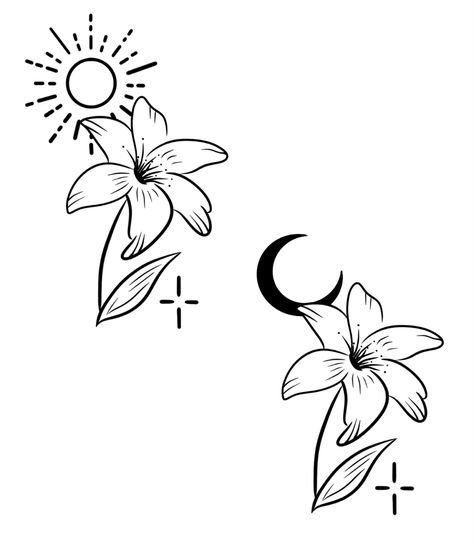 Matching Tattoos Flash, Best Friend Flash Tattoos, Best Friend Tattoos Girly, Symbols For Friendship, Flower Friendship Tattoos, Friends Flower Tattoo, Tattoo For Two Friends, Similar Tattoos For Friends, Friendship Flower Tattoo