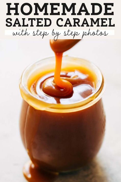 Homemade Salted Caramel (Step by Step Photos) | Butternut Bakery Healthy Salted Caramel, Butternut Bakery, Salted Caramel Recipes, Caramel Dessert Recipes, Homemade Salted Caramel, Caramel Recipes Sauce, Vegan Caramel, Caramel Desserts, Salted Caramel Sauce