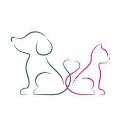 Cat And Dog Tattoo, Tatoo Dog, Memories Ideas, 10 Tattoo, Dog Logo Design, Tattoos For Dog Lovers, Dog Outline, Buch Design, Cat Tattoo Designs