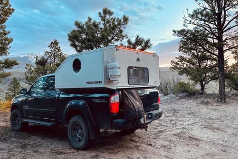 Moonlander Camper, Kimbo Camper, Truck Topper Camping, Tacoma Camper Shell, Truck Topper Camper, Tacoma Camper, Best Truck Camper, Truck Topper, Truck Camper Shells