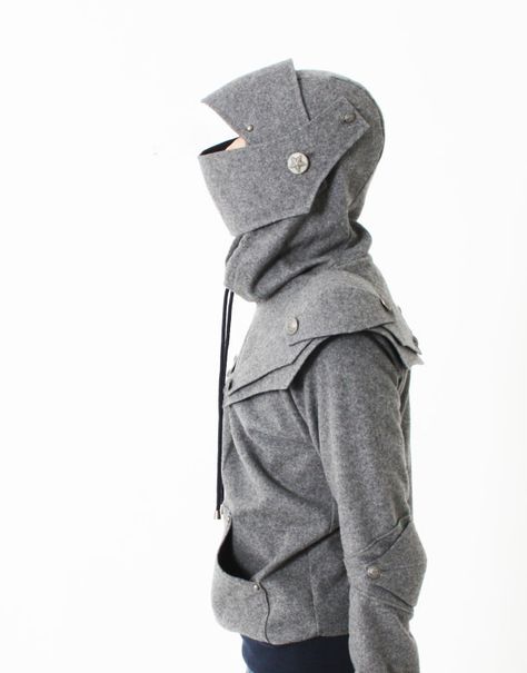 Arthur Armored Knight  Medieval Armor Pullover Hoodie(100% Handmade Wool) Made To Order Knight Hoodie, Armor Hoodie, Knight Armor, Medieval Armor, Geek Chic, Prince Charming, Mode Vintage, Looks Style, Sewing Ideas