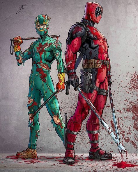 Kickass Comic, Deadpool Fan Art, Deadpool Funny, Deadpool Movie, Marvel Characters Art, Cartoon Crossovers, Image Comics, Marvel Vs, Superhero Art