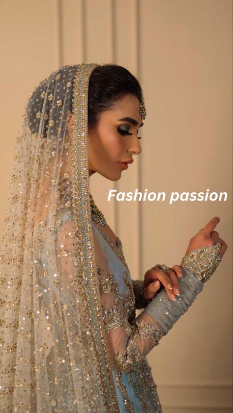 Top Wedding Fancy Dresses 2023 New Collection Fashion Passion 😇 Valima Bridal Dress Pakistan, Nikkah Veil, Simple Nikkah, Walima Outfit, Nikkah Outfit, Bridle Dress, Bridal Makeup Tips, Wedding Fancy, Nikkah Dress