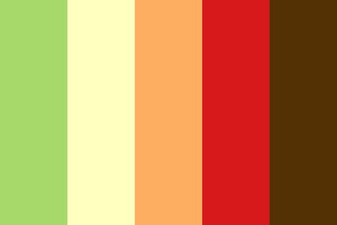 Danger Scale color palette created by sbamberger127 that consists #a6d96a,#ffffbf,#fdae61,#d7191c,#543005 colors. Colour Ways, Colors Palette, Gradient Color, Color Palette, Created By, Color