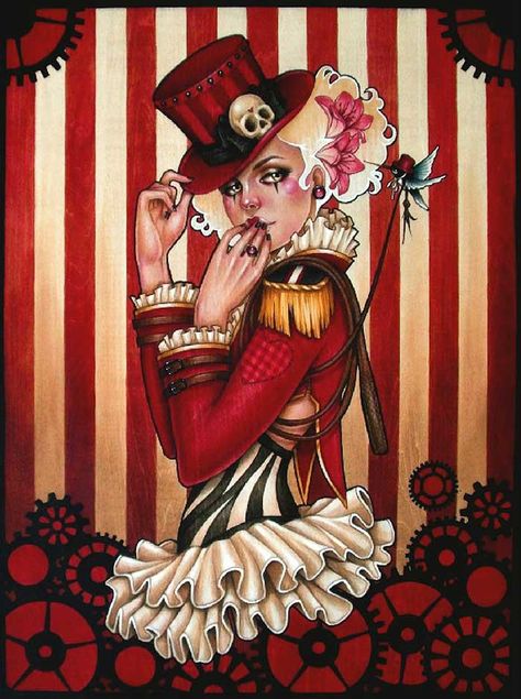 Glen Arthur, Steampunk Kunst, Steampunk Circus, Circus Vintage, Pierrot Clown, Dark Circus, Circus Poster, Circus Art, Circus Theme