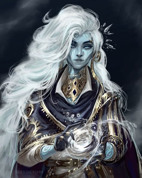 Jessketchin on Twitter: "It's birthday time which means I get to treat myself and paint more Lorielle~😌🥳  #art #dndpc #dnd #dnd5e… " Air Genasi, Treat Myself, Pathfinder Character, Dungeons And Dragons Characters, Dnd Art, Arte Fantasy, Fantasy Rpg, Fantasy Inspiration, Character Creation