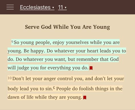 Ecclesiastes 11, God Fearing, Learn The Bible, Comforting Bible Verses, Christian Bible Study, Bible Study Lessons, Bible Study Verses, Christian Bible Quotes, Bible Motivation