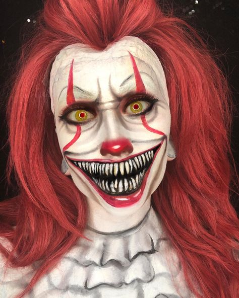 🤡 I JUST DID THIS IN 2 HOURS. Excuse me while I go die RIP 😩 . . . I know Penny has been done precisely 8 billion times, but I woke up late… Clown Theme, Prosthetic Makeup, Face Painting Halloween, Halloween Time, Sfx Makeup, Halloween 2024, Halloween 2019, I Feel Pretty, Fantasy Makeup