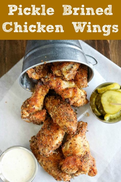 Dry Brine Chicken Wings, Pickle Brined Chicken Wings, Brine For Chicken Wings, Pickle Brined Chicken, Brined Chicken Wings, Chicken Wing Brine, Chicken Brine, Macros Recipes, Brined Chicken