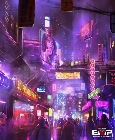 Ville Cyberpunk, Neon Noir, Sci Fi City, Sci Fi Environment, New Retro Wave, Cyberpunk Aesthetic, Cyberpunk City, Arte Cyberpunk, Art Brut