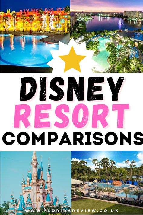 Disney Moderate Resorts, Best Disney World Resorts, Hotels Near Disney World, Disney Deluxe Resorts, Disney World Guide, Theme Hotel, Disney Resort Hotels, Disney World Hotels, Disney Hotels