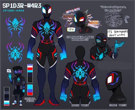 Spidersona Concept Art, Spidersona Character Design, Cyberpunk Spidersona, Spider Man Suits Design Oc Female, Spidersona Names Ideas, Spidersona Ref Sheet, How To Make A Spidersona, Spidersona Base Male, Spidersona Art Base