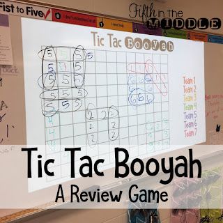 Tic Tac Booyah | Fifth in the Middle Math Review Game, Geek House, Fun Math Games, 8th Grade Math, 7th Grade Math, 6th Grade Math, Classroom Games, Math Review, High School Math