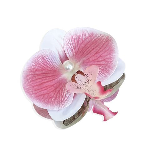 Orchid Claw Clip, Pretty Hair Clips, Orchid Hair Clip, Hair For Thick Hair, Gemini Jewels, Pink Gemini, Idea Lab, Strawberry Shortcake Costume, Flower Claw Clip