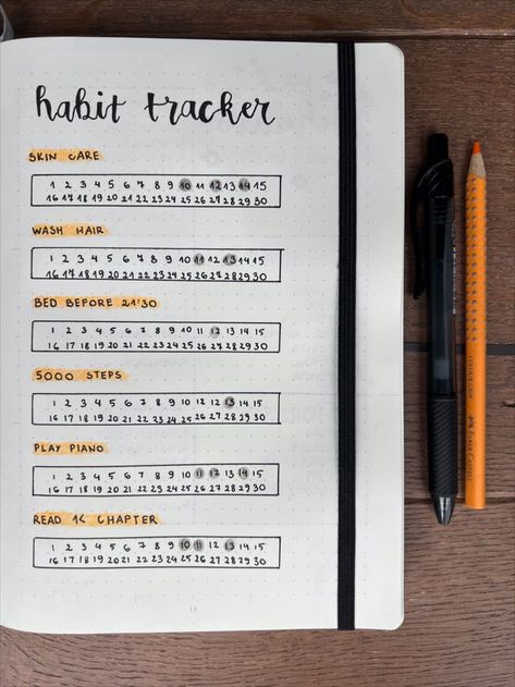 Inspiration for your habit tracker #habittracker #bulletjournal #fall #september #notebook September Habit Tracker, September Journal, September Bullet Journal, Bullet Journal Inspo, Journal Stationery, Habit Tracker, Bullet Journal Ideas Pages, Bullet Journal Inspiration, Journal Inspiration