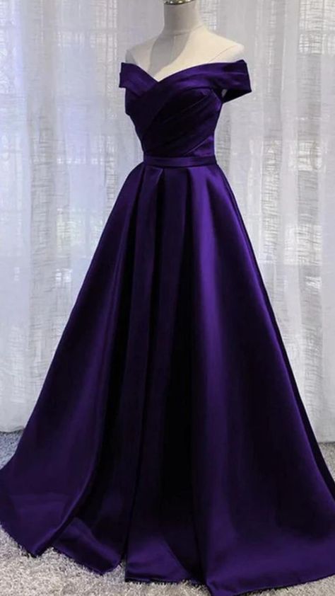 Royal Purple Ball Gown Satin, Prom Dresses Violet, Midnight Purple Prom Dresses, Prom Dress Purple Dark, Purple Debut Dress, Purple Masquerade Dress, Dark Purple Grad Dresses, Dark Purple Evening Dress, Dark Purple Quinceanera Dresses