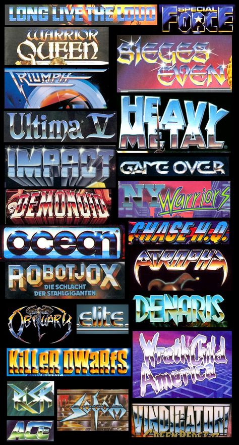 Chrome 80s Typography, Font Ideas Alphabet, Best Canva Fonts, 80s Logo, Fonts Cursive, Gfx Design, Font Ideas, Canva Fonts, Bg Design