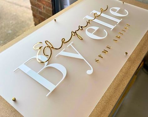 Laser Cut Logo Sign, Beauty Salon Sign, 3D Business Sign, Business Signboard, Custom Laser Cut, Logo With Raised 3D Design, Dentist Sign - Etsy UK modernlogo #supportsmallbusiness🌻. Studio Aesthetics, Clinic Beauty, Aesthetics Clinic, Salon Suites Decor, Salon Logo Design, Shop Signage, Esthetician Room, Sign Business, Salon Signs