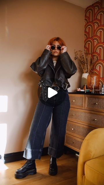 Helen Anderson on Instagram: "A look for a slightly warmer day in January ❄️
.
Jeans and jacket @zara
Sunnies @rayban 
Body @asos
Boots @drmartensofficial pascal platforms
Chain bracelet @thegreatfrogldn 
Gold cuff @andotherstories 
Rings @thegreatfrogldn @gypsy_silver @dreadful_pigeon" Helen Anderson, Asos Boots, Gold Cuffs, Pigeon, Chain Bracelet, Hair Ideas, Instagram A, Sunnies, Ray Bans