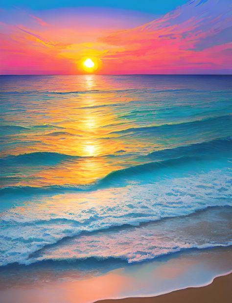 Beautiful Sunset Pictures, Peace Be Still, Natural Image, Beautiful Summer Wallpaper, Rainbow Sunset, Fantasy Scenery, Beautiful Beach Pictures, Ocean And Beach, Rainbow Mermaid