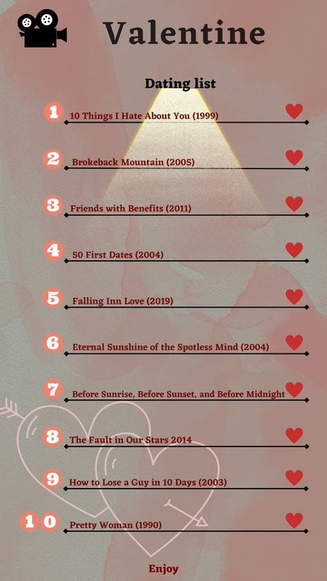 Here you have a list of romance movies so you can enjoy as a couple on Valentine's Day ❤️ #Valentineday #Movie #Couple #Romance #Love #Cinema #Date Movies To Watch On Valentines Day, Amy Pohler, Valentines Day Movie, Love Cinema, Valentine List, Cinema Date, Valentines Movies, Galentines Day Ideas, 50 First Dates