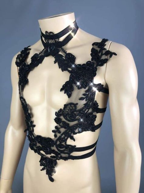 Lingerie For Men, Male Physique, Fantasy Clothing, Fantasy Fashion, Character Outfits, Art Clothes, Beaded Lace, Costume Design, Look Cool