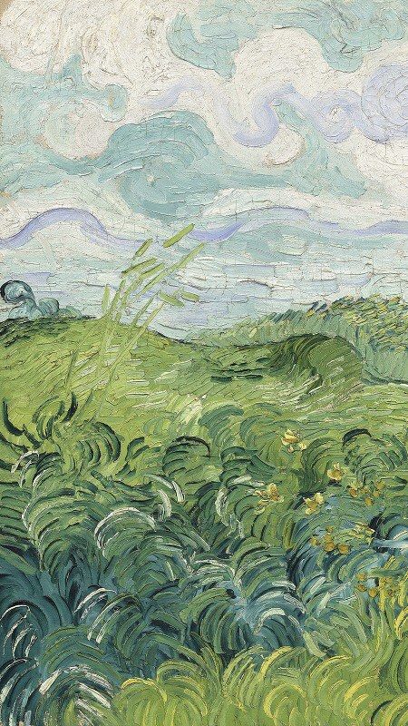 Plant Phone Wallpaper, Green Aesthetic Wallpaper Iphone, Van Gogh Wallpaper, Paper Graphic, Artistic Wallpaper, Whatsapp Wallpaper, Art Van, Van Gogh Art, Phone Wallpaper Patterns